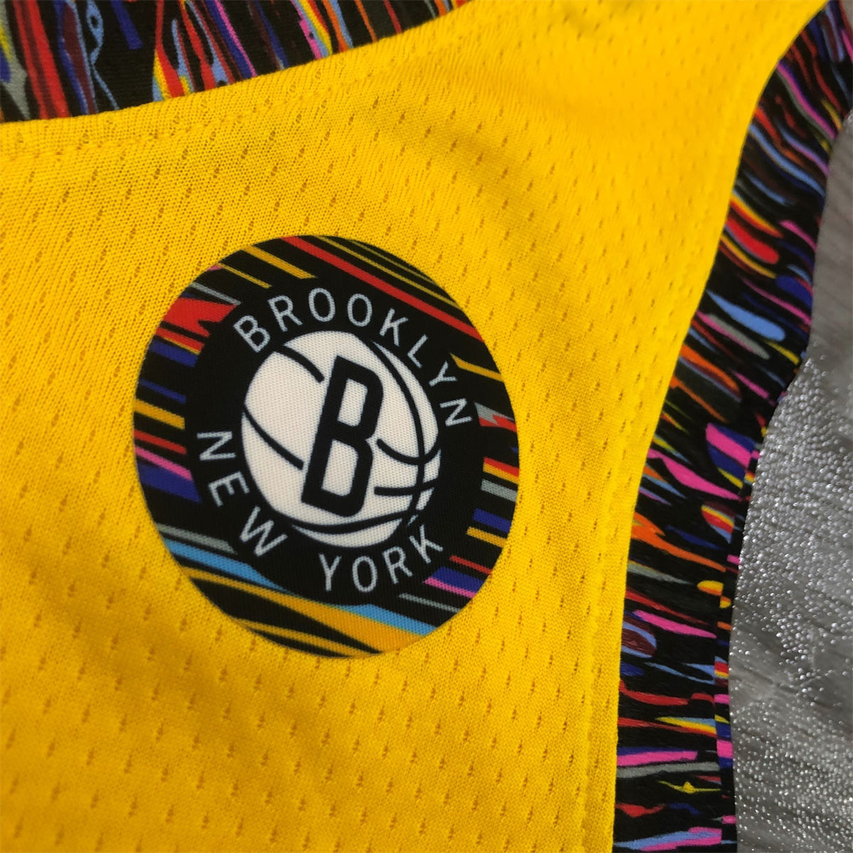 NBA Brooklyn Nets V-Neck Yellow Jersey HARRIS#12 S-XXL