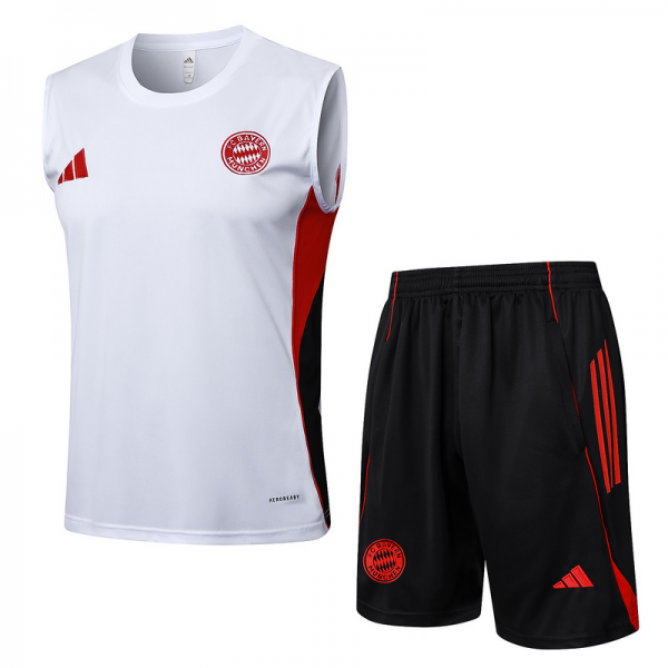 2025/26 Bayern Munich White Training Set Shirt and Shorts