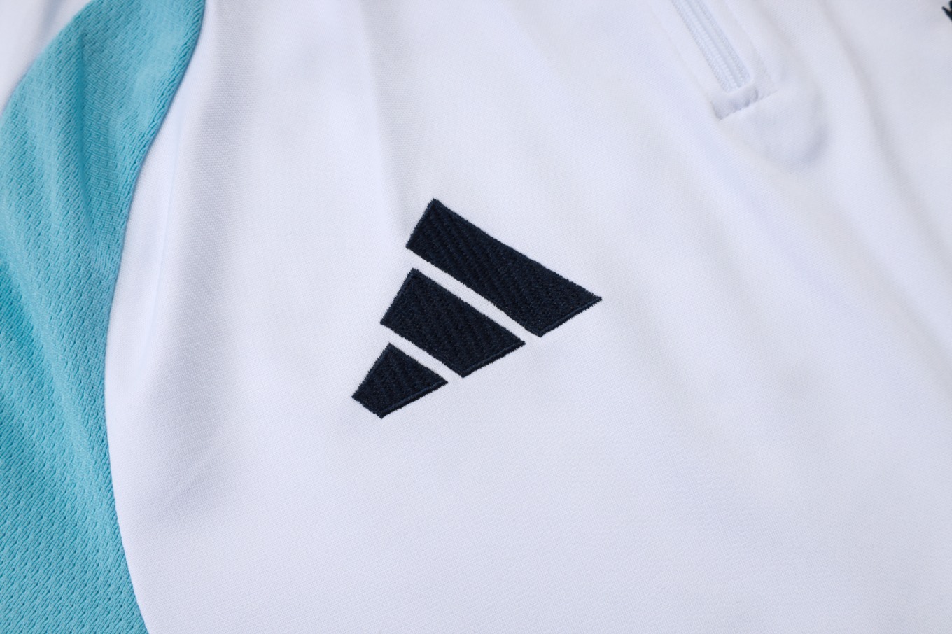 202526 Argentina White Long-sleeved half-pull training kit Football team kit
