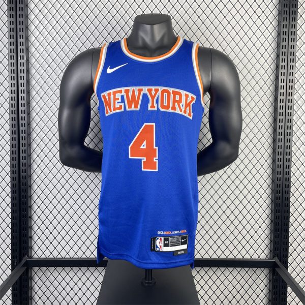 NBA New York Knicks Round Neck Blue jersey ROSE#4 S-XXL