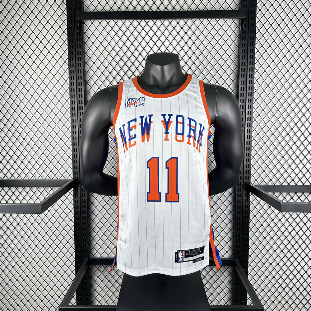 NBA New York Knicks 24/25 City Edition Round Neck White jersey BRUNSON#11 S-XXL