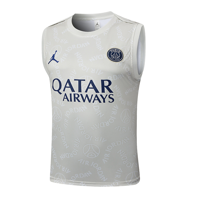 2025/26 Paris Light gray Training Set Shirt and Shorts