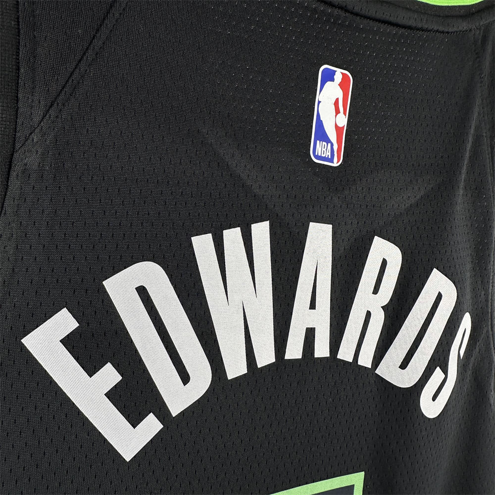 NBA Minnesota Timberwolves 2024 JORDAN Edition V-Neck Black Jersey EDWARDS#5 S-XXL