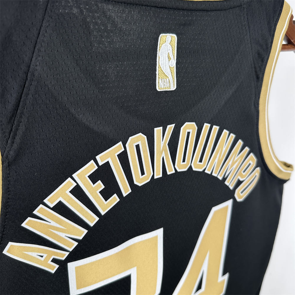 NBA Milwaukee Bucks 2024 Honor Edition Black Jersey ANTETOKOUNMPO#34 S-XXL