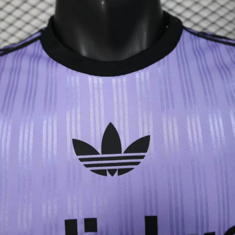 25/26 Adidas Trefoil casual Purple jersey Player Version