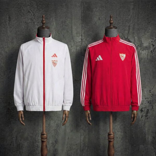 2026 Athletic Bilbao Red and White Reversible Windbreaker Sport Unifom