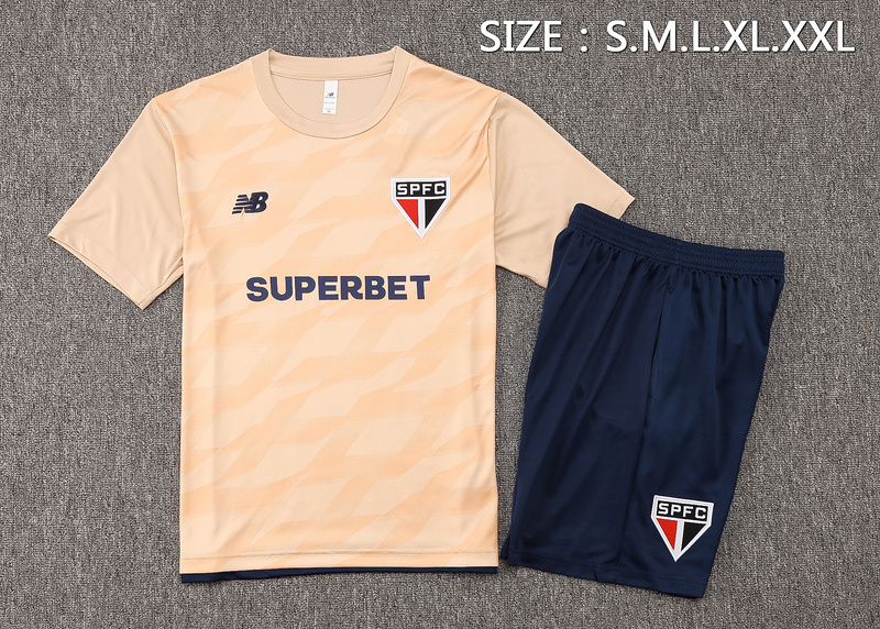 24/25 Sao Paulo Mud yellow Training Set Shirt and Shorts