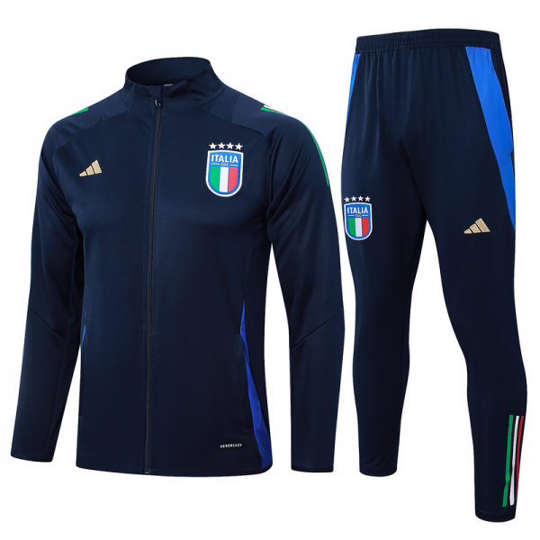 2024/25 Italy Royal blue Jacket Training Suit Set Football Team Shirt Sports Fashion