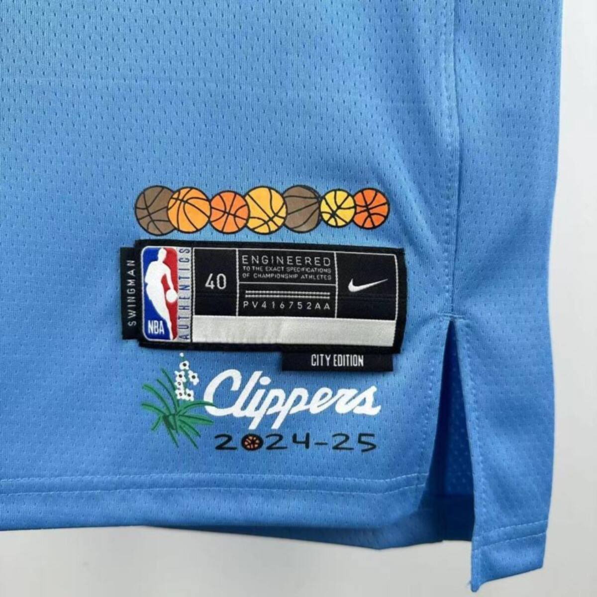 NBA Los Angeles Clippers 24/25 City Edition Round Neck Blue Jersey PAUL#3 S-XXL