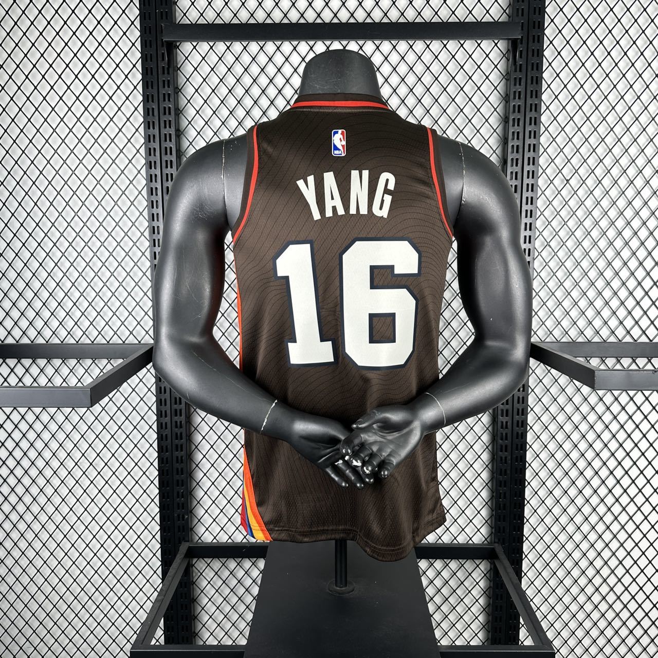 NBA Portland Trail Blazers 2021 V-Neck City Edition Black Jersey YANG#16 S-XXL