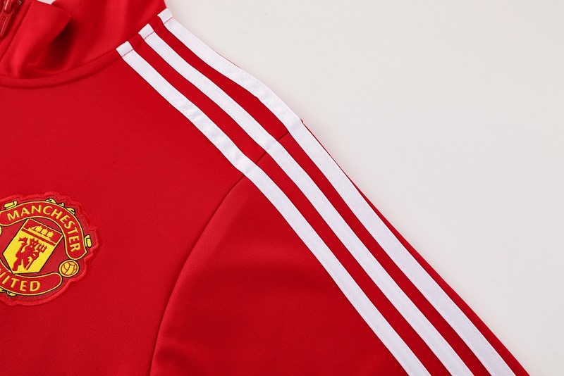 2024 Manchester United Red Jacket Training Suit Set Football Team Shirt Sports Fashion