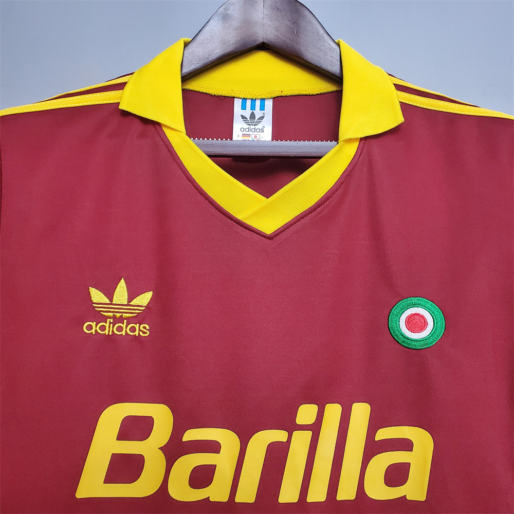 Retro Roma 91/92 home  jersey Fan Version