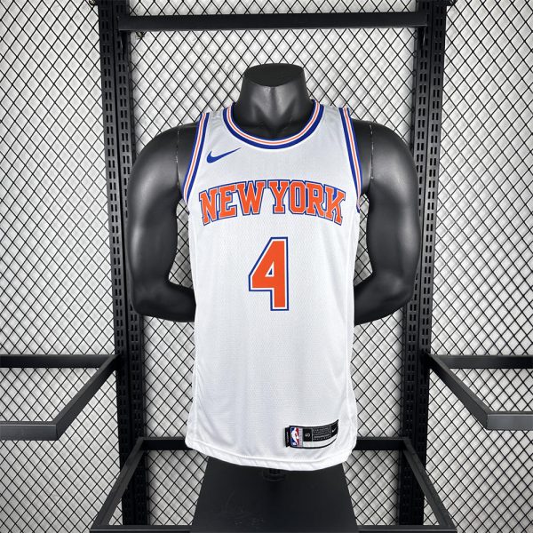 NBA New York Knicks 2019 Round Neck White jersey ROSE#4 S-XXL