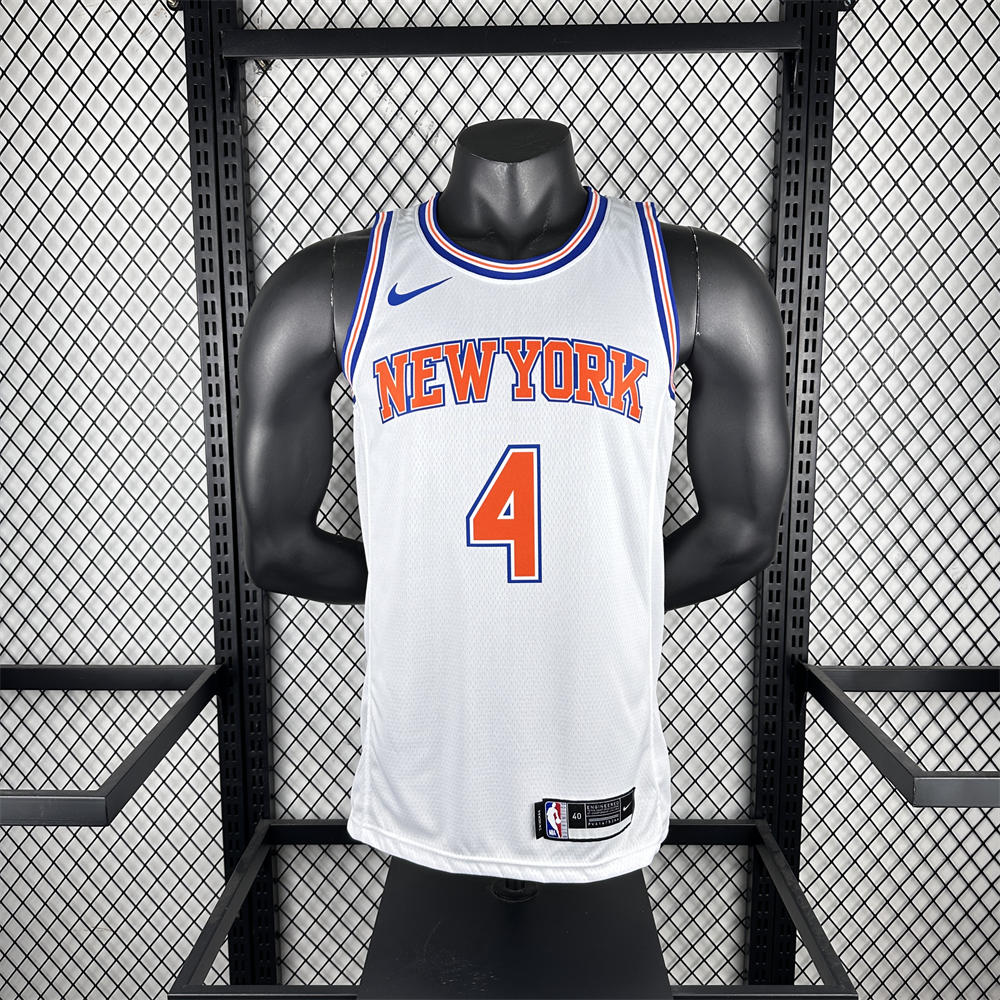 NBA New York Knicks 2019 Round Neck White jersey ROSE#4 S-XXL
