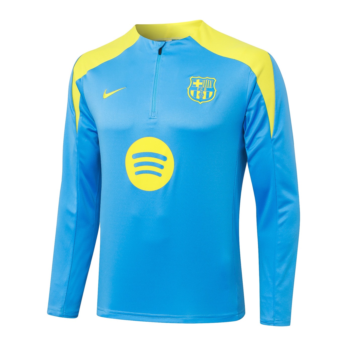 2026 Barcelona Light blue Long-sleeved half-pull training kit