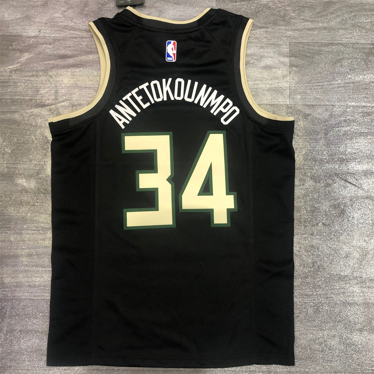 NBA Milwaukee Bucks V neck Black jersey ANTETOKOUNMPO#34 S-XXL