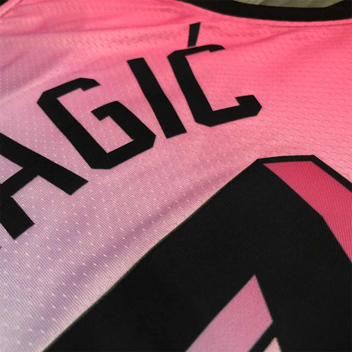 NBA Miami Hearts round neck Gradient Jersey DRAGIC#7 S-XXL