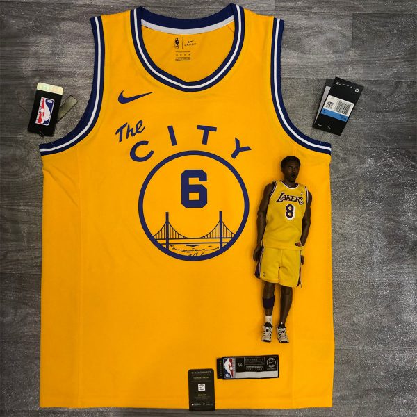 NBA Golden State Warriors Round neck Yellow Jersey YOUNG#6 S-XXL