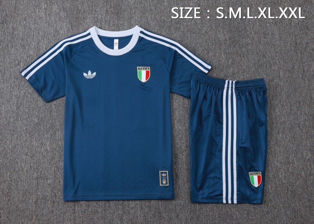 2026 Italy Dark blue Training Set Shirt and Shorts