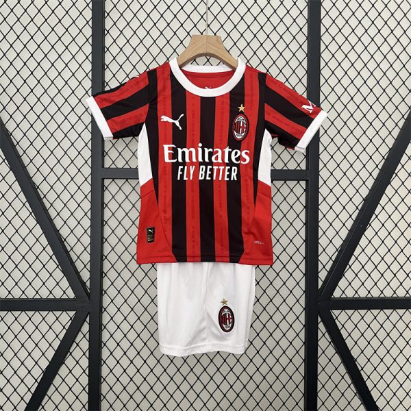 24/25 AC Milan Home jersey Kid Kits Size 16-28