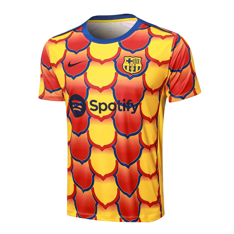 24/25 Barcelona yellow Training Set Shirt and Shorts