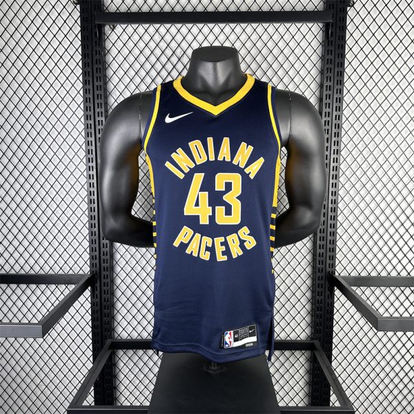 NBA Indiana Pacers V-Neck Black Jersey SIAKAM#43 S-XXL