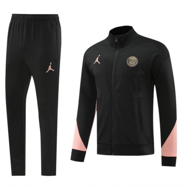 2024 PSG Black Jacket Training Suit Set Football Team Shirt Sports Fashion
