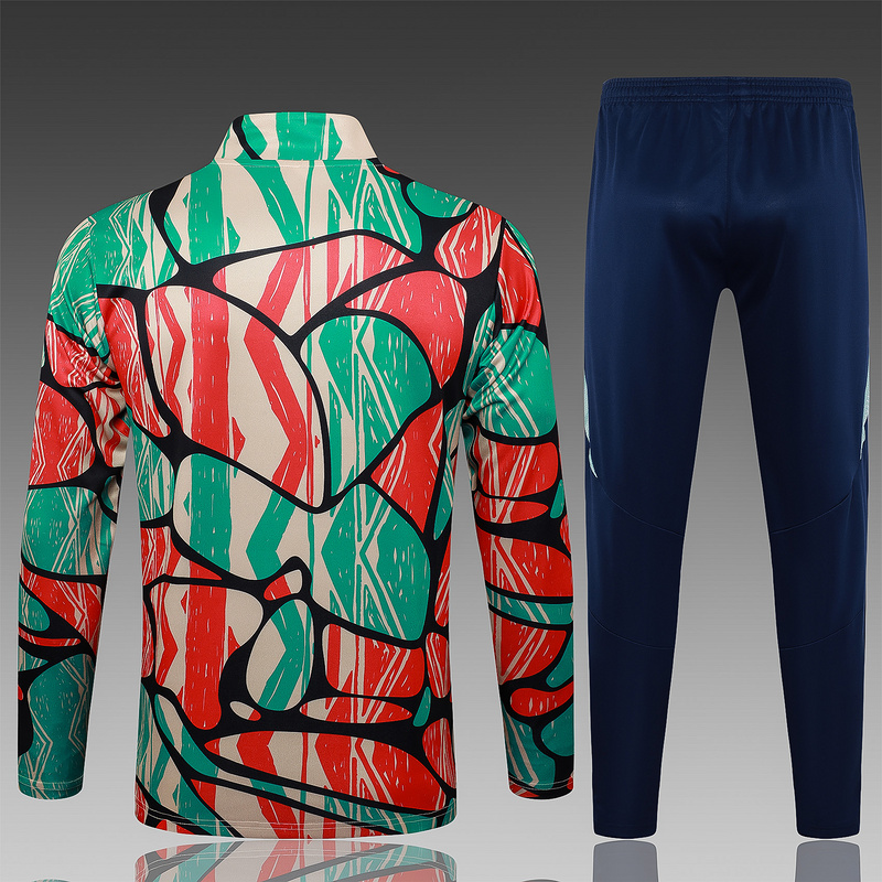 24/25 Arsenal Red Green Long-sleeved half-pull training kit Football team kit