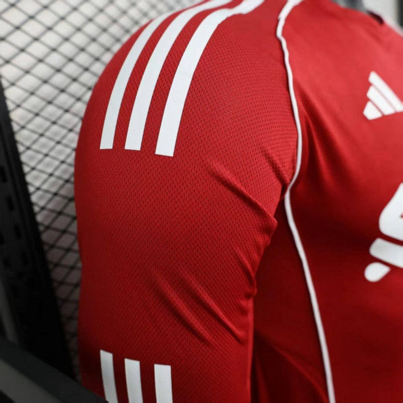2025/26 Liverpool Home jersey Long Sleeve Jersey Player Version