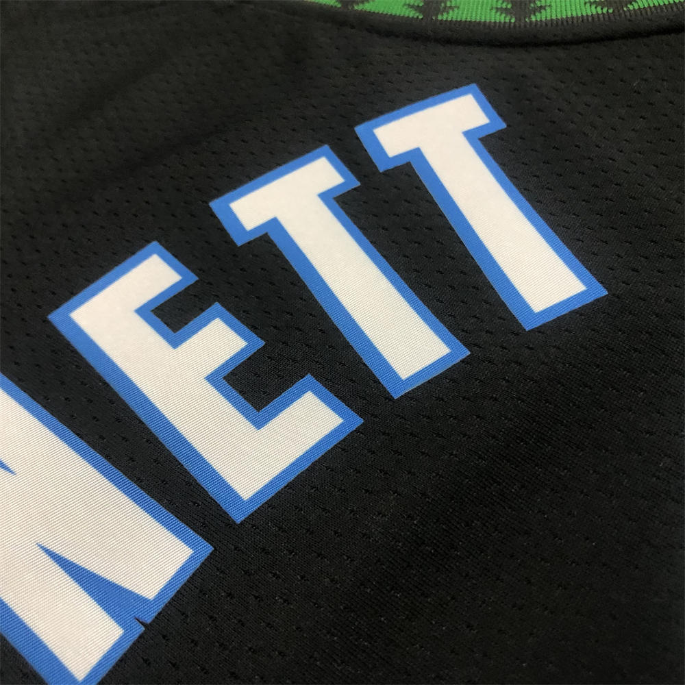 NBA Minnesota Timberwolves Round Neck Black Jersey GARNETT#21 S-XXL