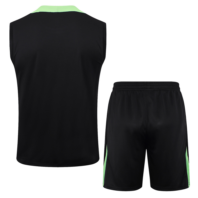 24/25 Brazil Black Training Set Shirt and Shorts