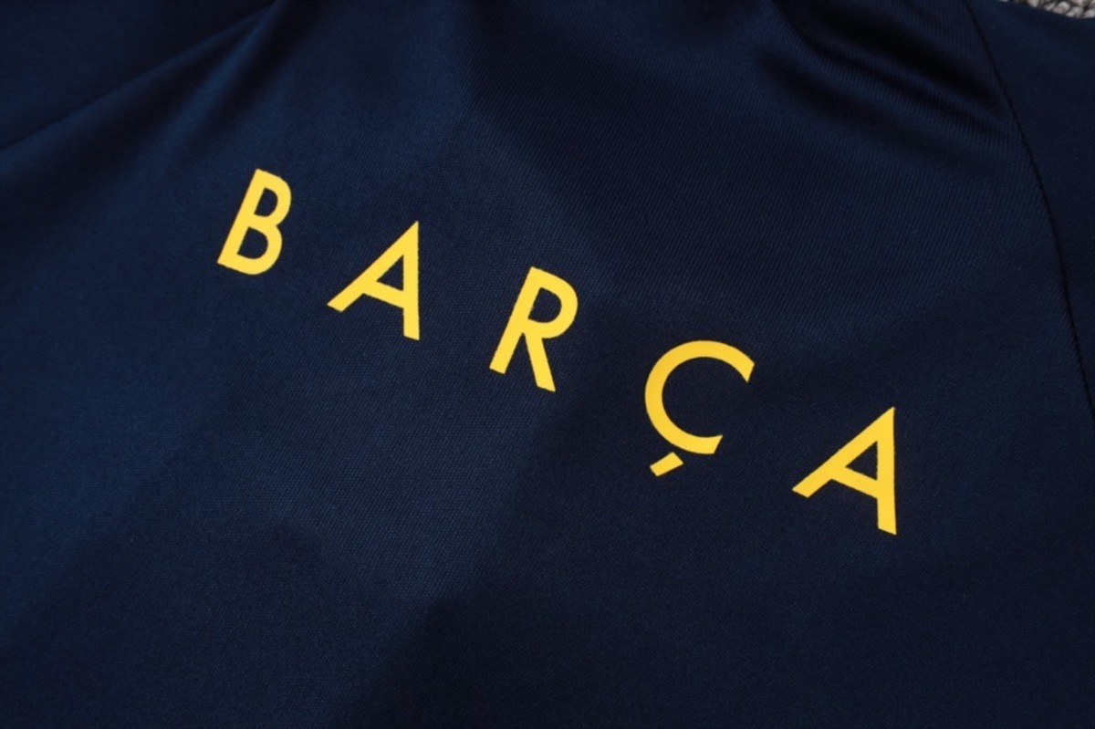 2026 Barcelona Royal blue Long-sleeved half-pull training