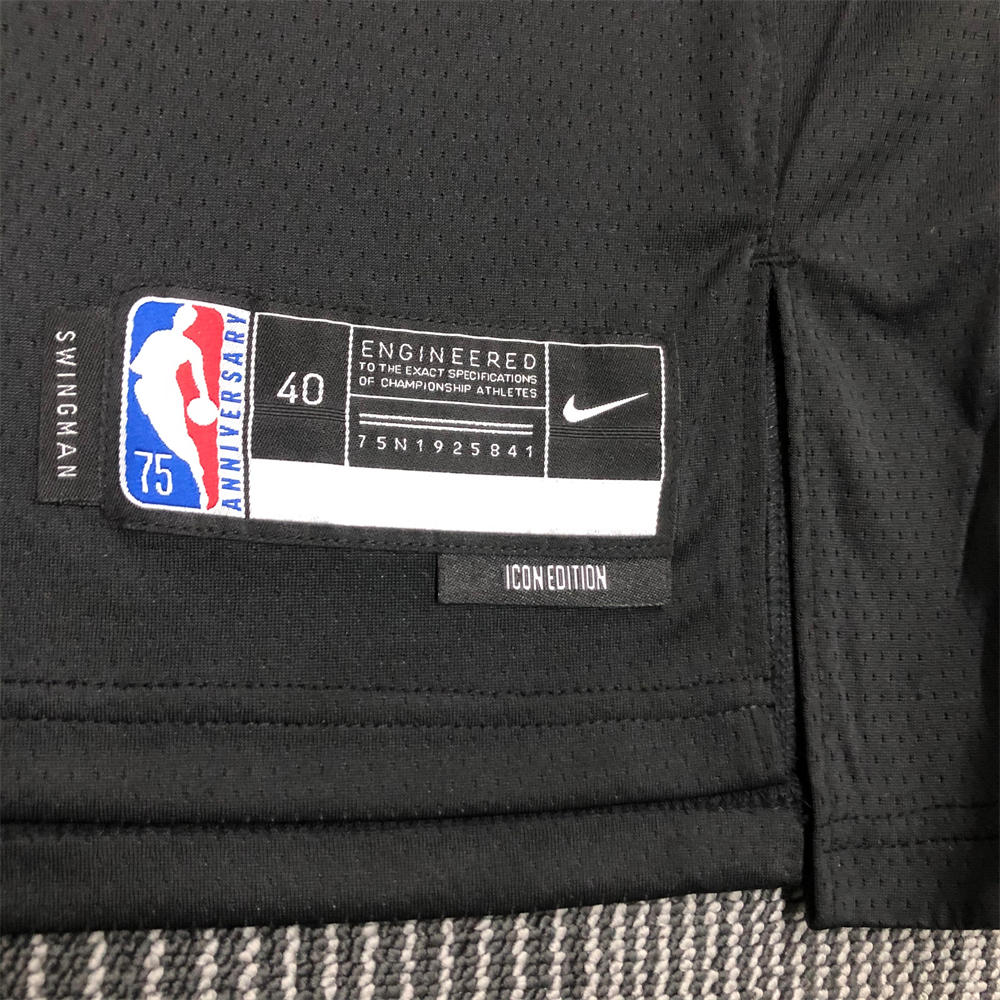NBA Brooklyn Nets V-Neck Black 75th anniversary Jersey HARRIS#12 S-XXL