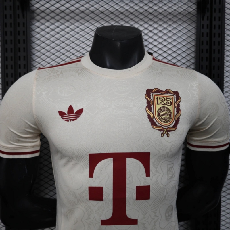 2025/26 Bayern Munich 125th Anniversary Edition Beige jersey Player Version