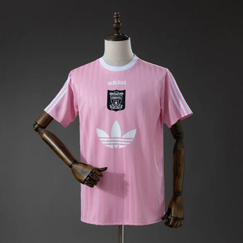 Retro Liverpool 1995 Pink Jersey Fan Version