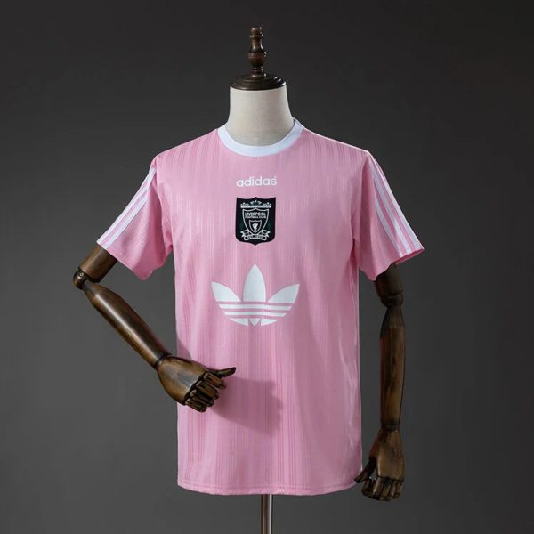 Retro Liverpool 1995 Pink Jersey Fan Version
