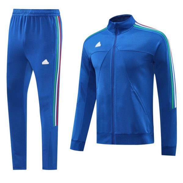 2024 Adidas Blue Jacket Training Suit Set Football Team Shirt Sports Fashion