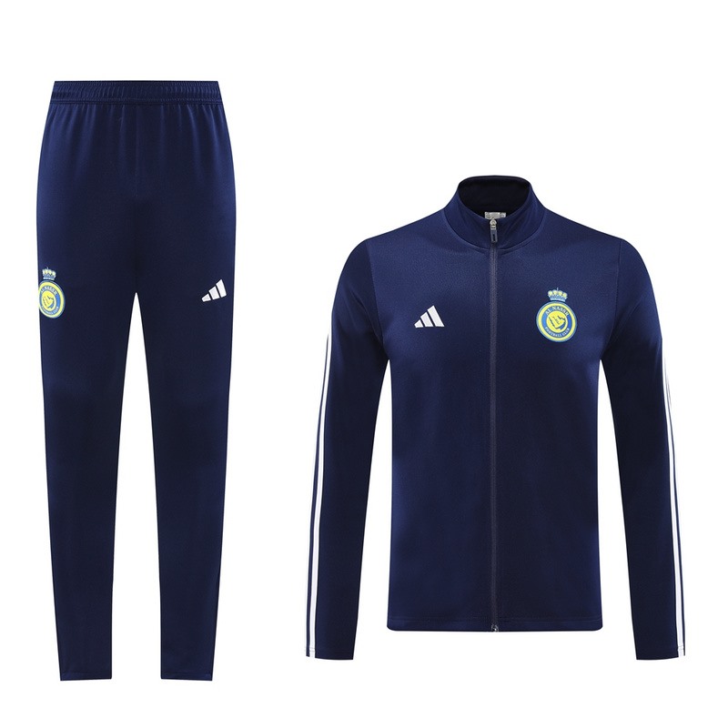 2024 Al-Nassr Royal Blue Jacket Training Suit Set Football Team Shirt Sports Fashion