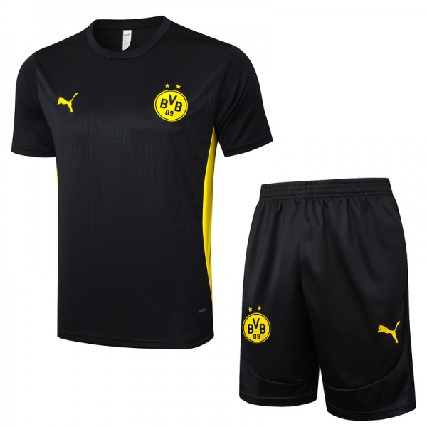 24/25 Dortmund Black Training Set Shirt and Shorts