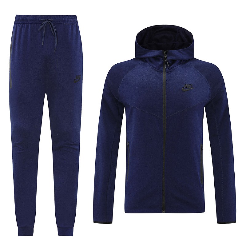 2024 Nike Royal Blue Hoodie Jacket Kit Set Football Team Shirt Sports Fashion