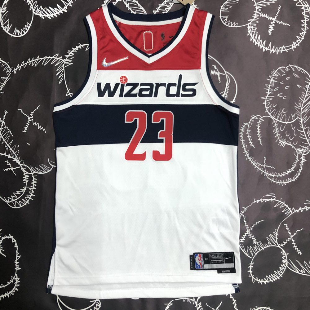 NBA Washington Wizards 75th Anniversary WHITE JORDAN#23 Jersey S-XXL