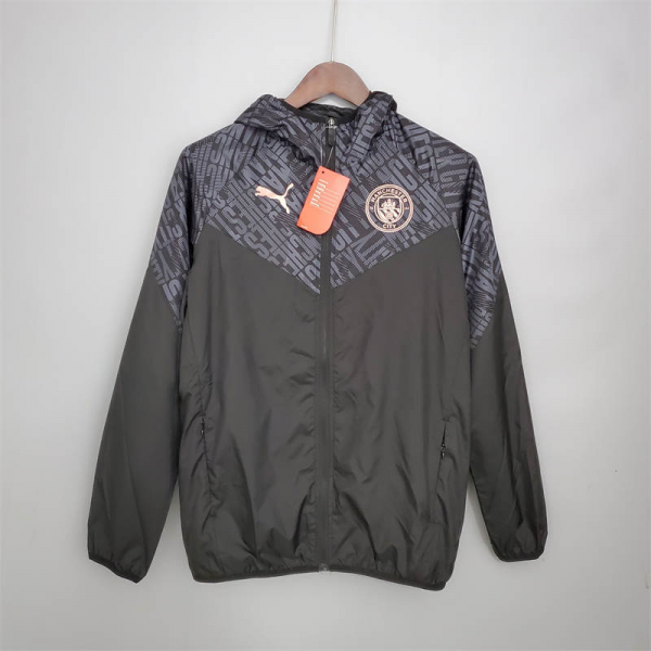 21/22 Windbreaker Manchester City Black Sport Unifom jersey Sport Unifom