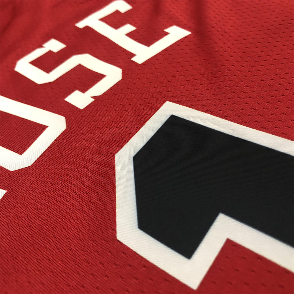 NBA Chicago Bulls Round Neck Red 75th anniversaryJersey ROSE#1 S-XXL