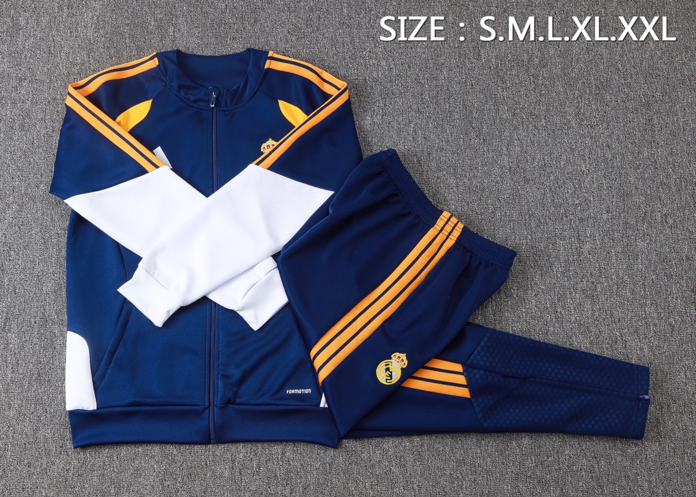 2026 Real Madrid Royal blue Jacket Training Suit Set
