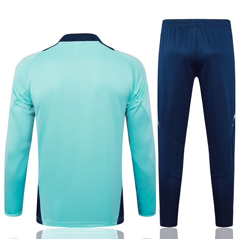 24/25 Manchester United Green Long-sleeved half-pull training kit Football team kit