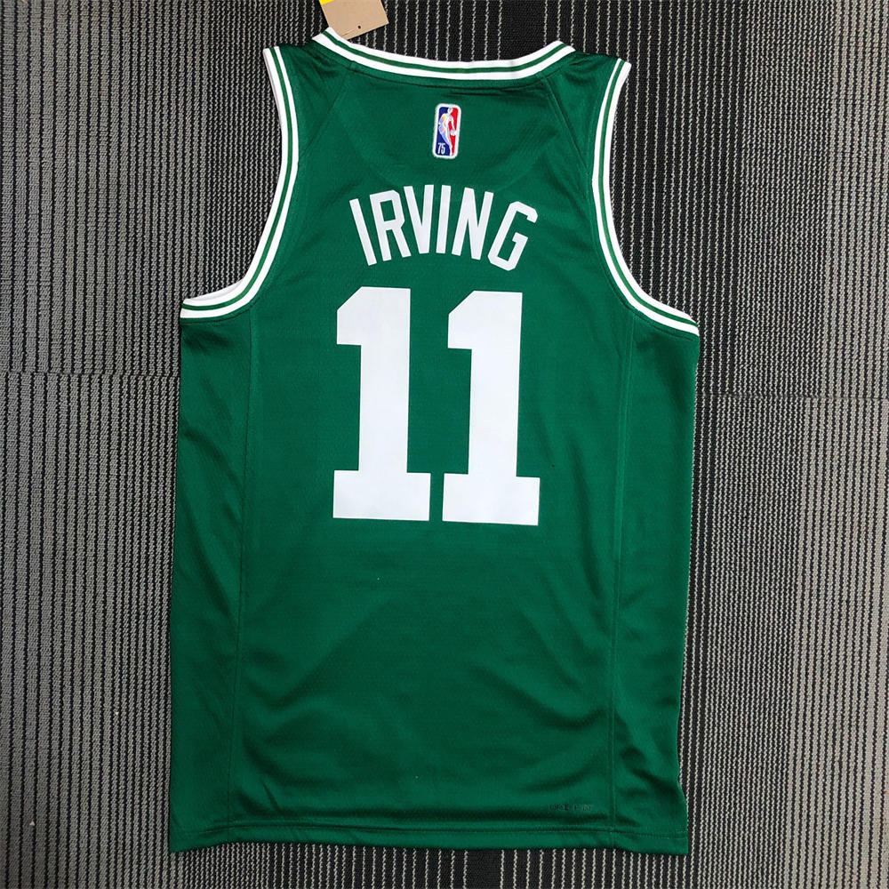 NBA Boston Celtics Round Neck 75th anniversary Green Jersey IRVING#11 S-XXL