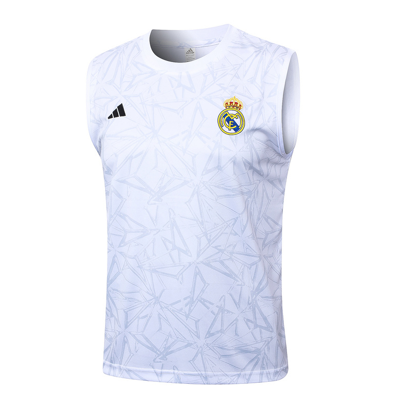 24/25 Real Madrid White Training Set Shirt and Shorts