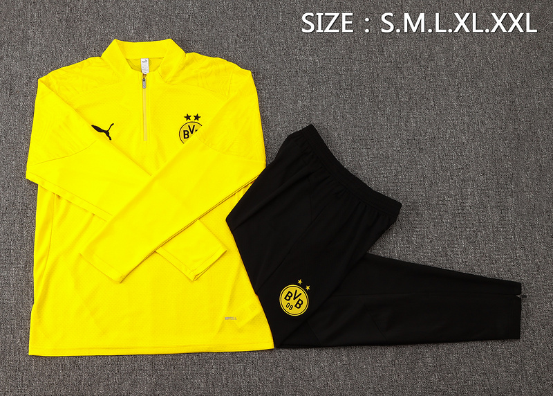 24/25 Dortmund Yellow Long-sleeved half-pull training kit Football team kit