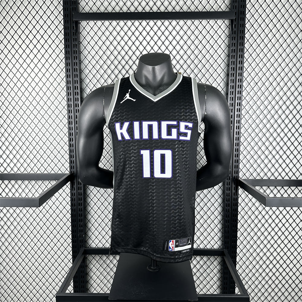 NBA Scaramento Kings V-Neck Black jersey DeROZAN#10 S-XXL
