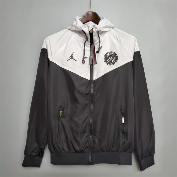 Classic style Windbreaker PSG Black and White Sport Unifom jersey Sport Unifom